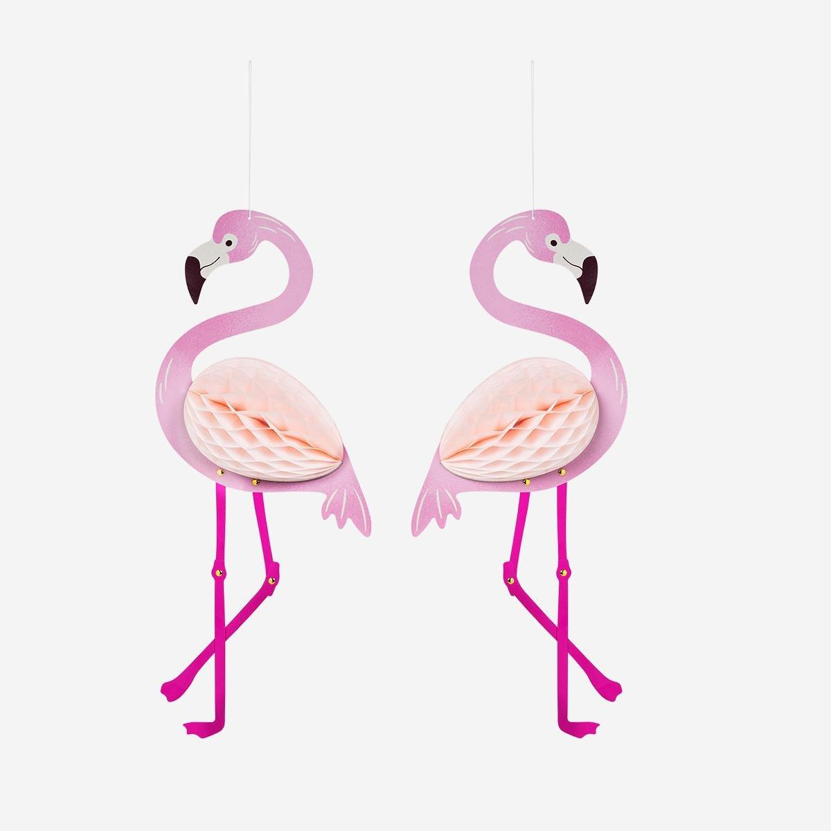 Pink flamingo hanging decorations. 2 pcs
