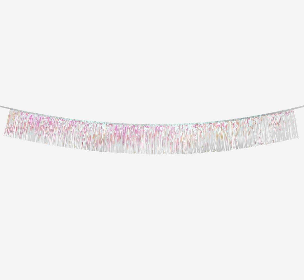Multicolour fringe garland. 300 cm