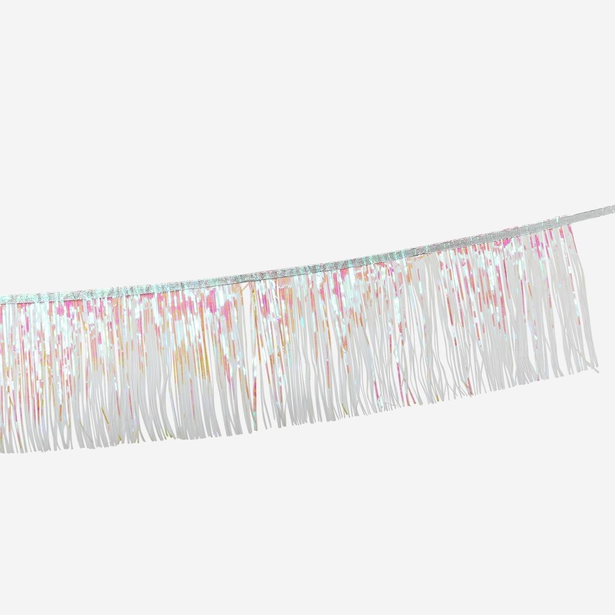 Multicolour fringe garland. 300 cm