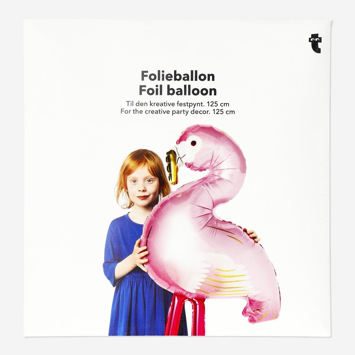 Pink flamingo foil balloon