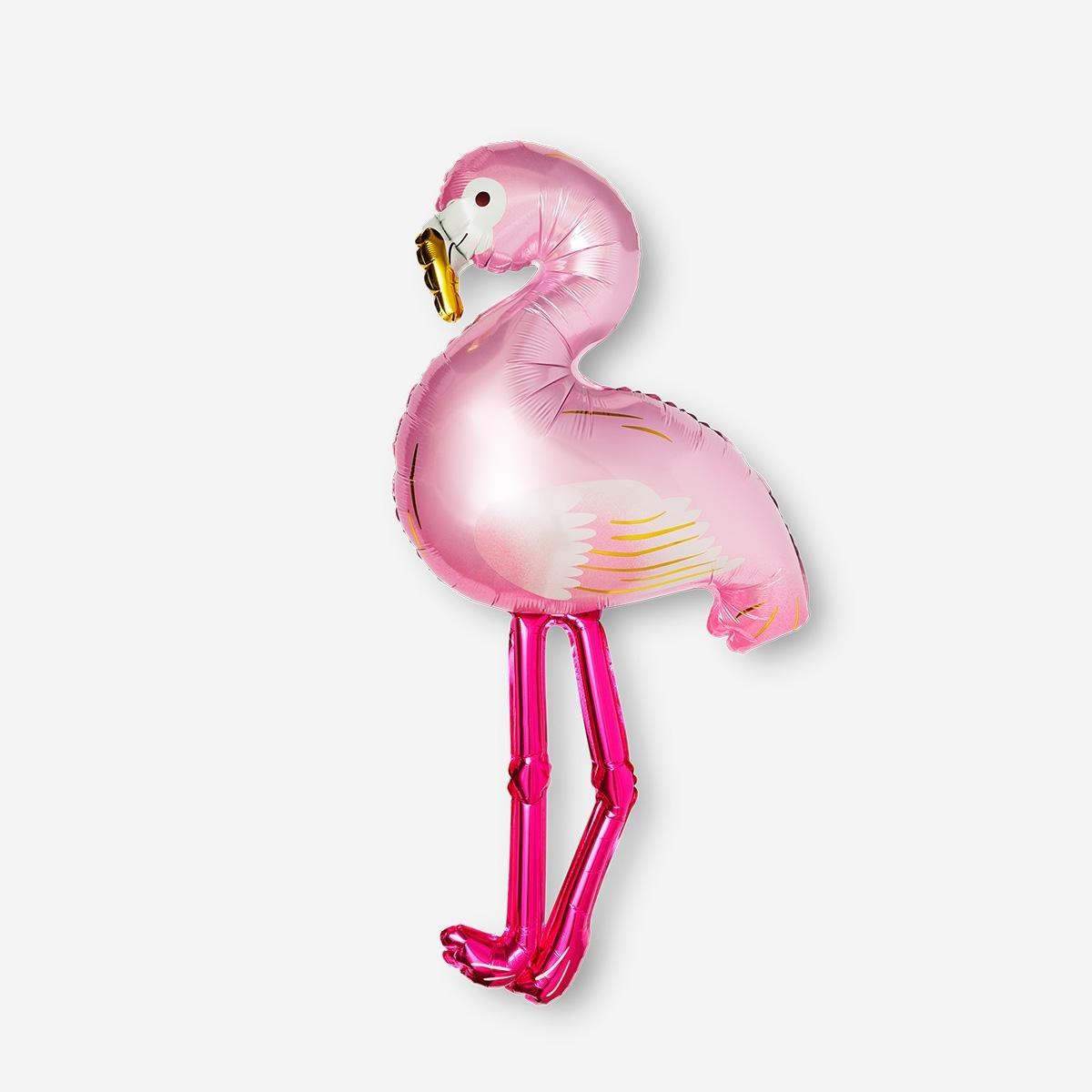 Pink flamingo foil balloon