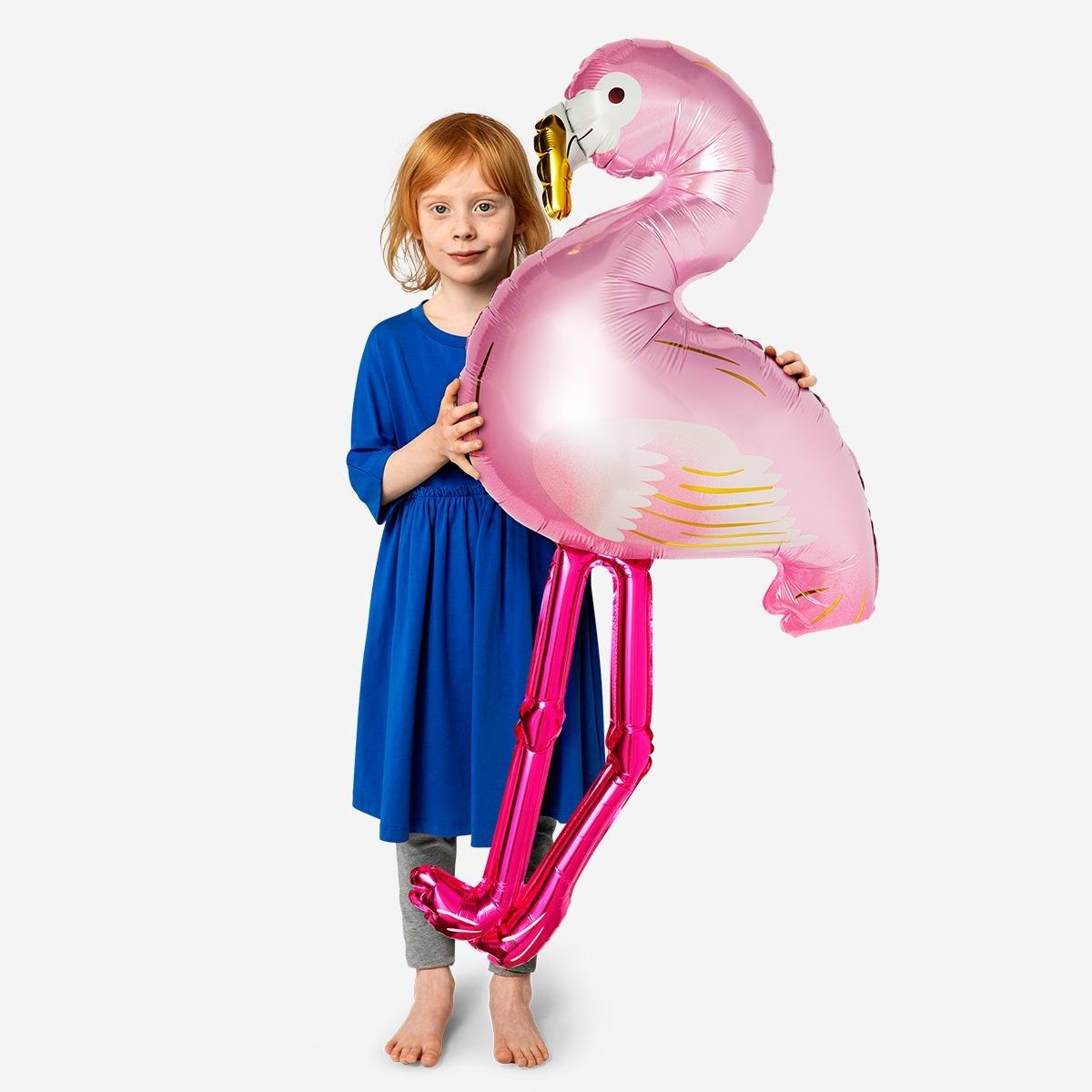 Pink flamingo foil balloon