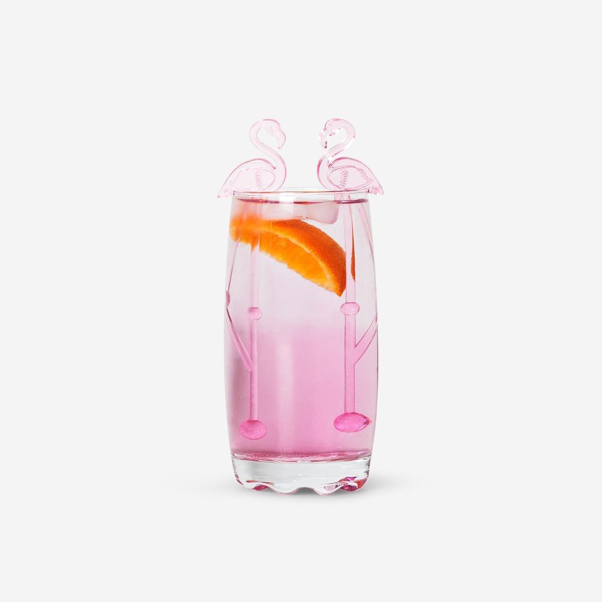 Flamingo drink stirrers. 4 pcs