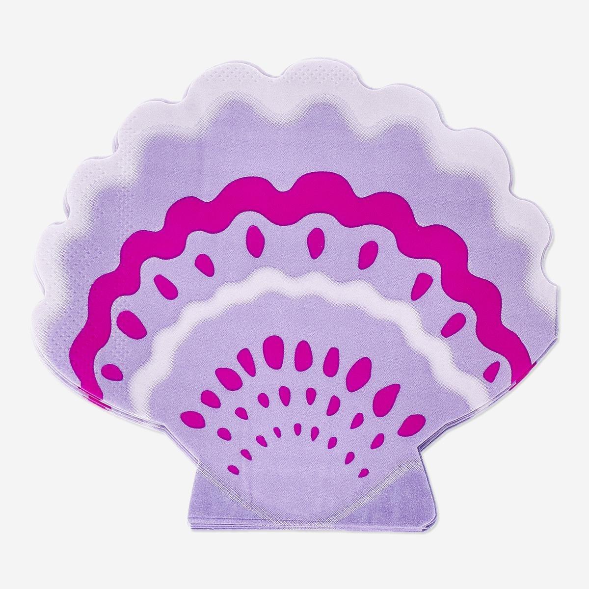 MULTI      Sea shell napkins. 16 pcs