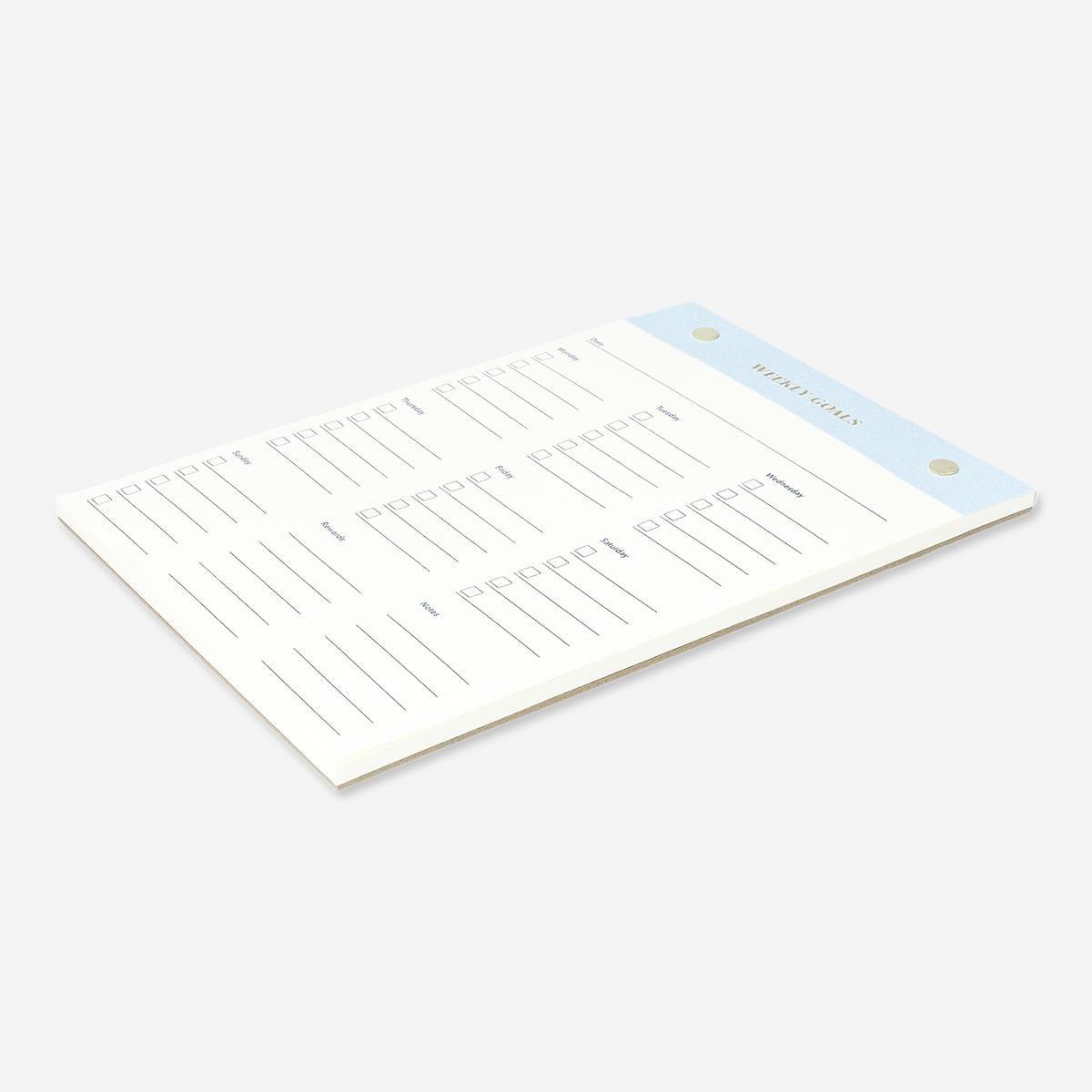 WHITE      Weekly planner. B5