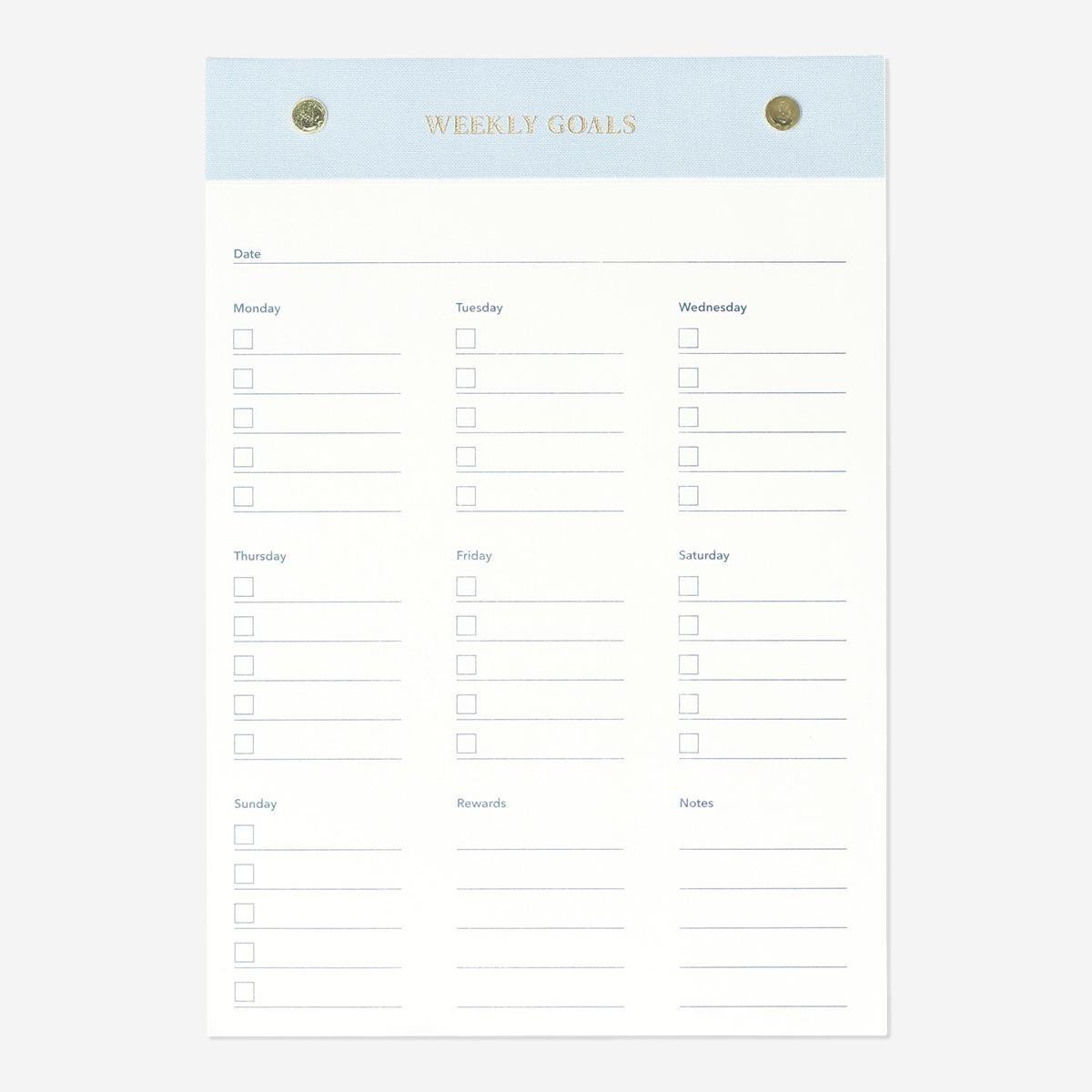 WHITE      Weekly planner. B5