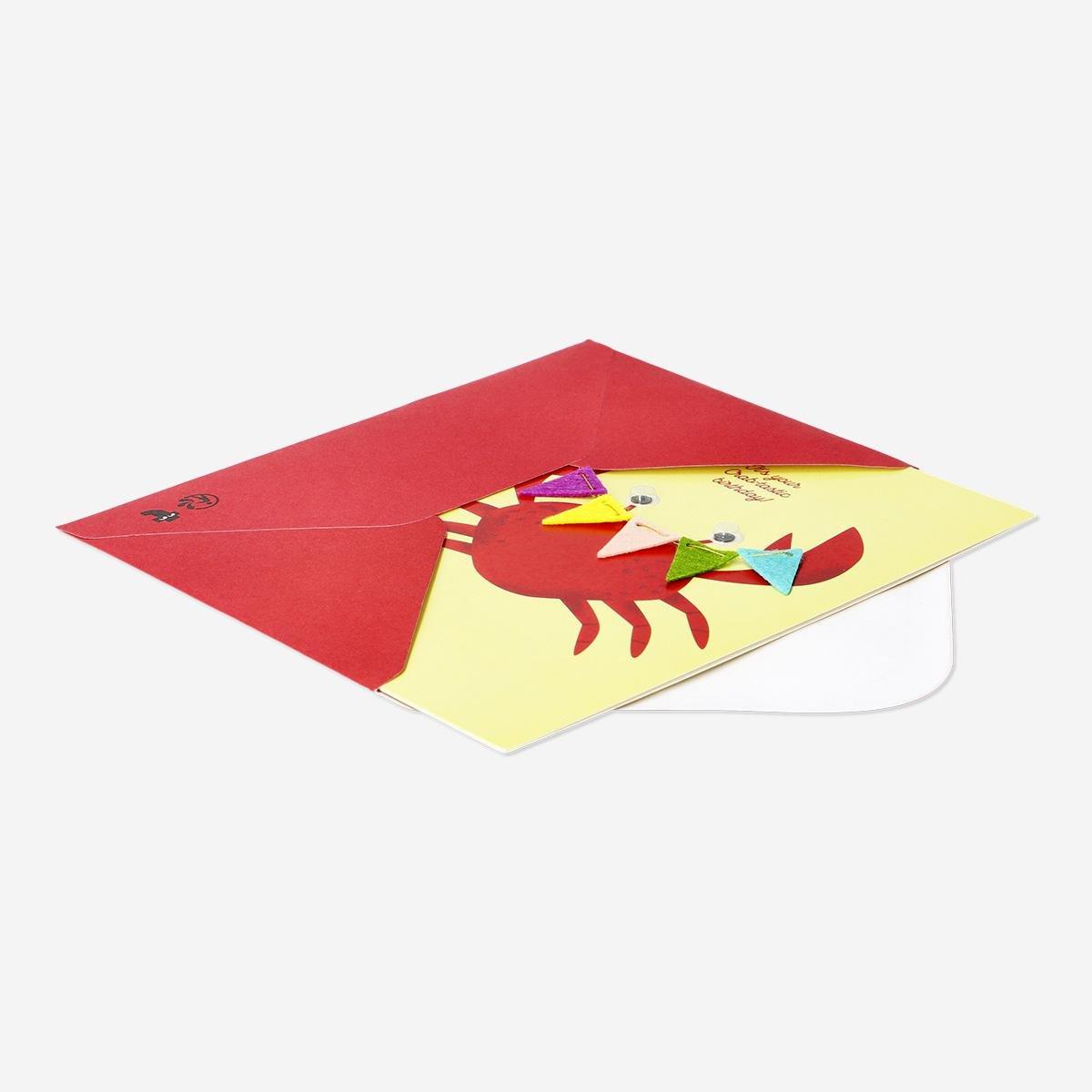 Multicolour crab card
