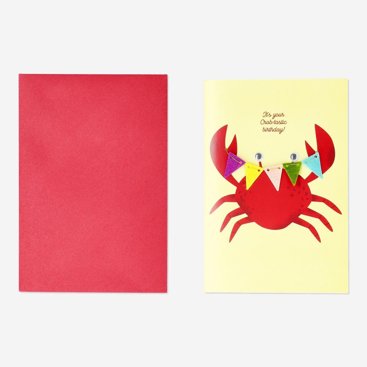 Multicolour crab card