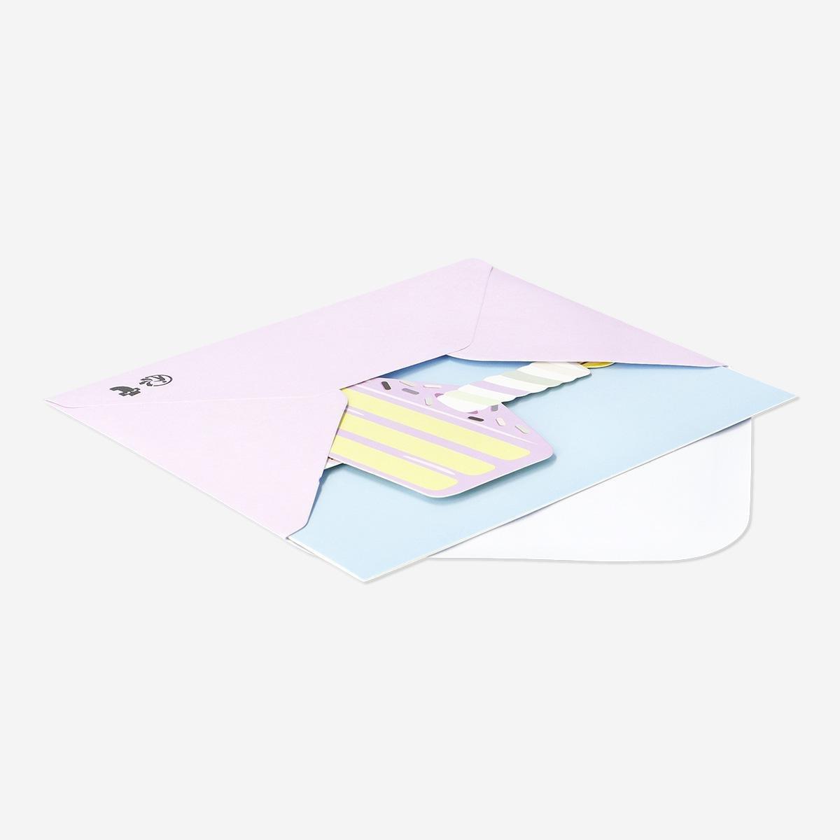 Blue birthday cake card