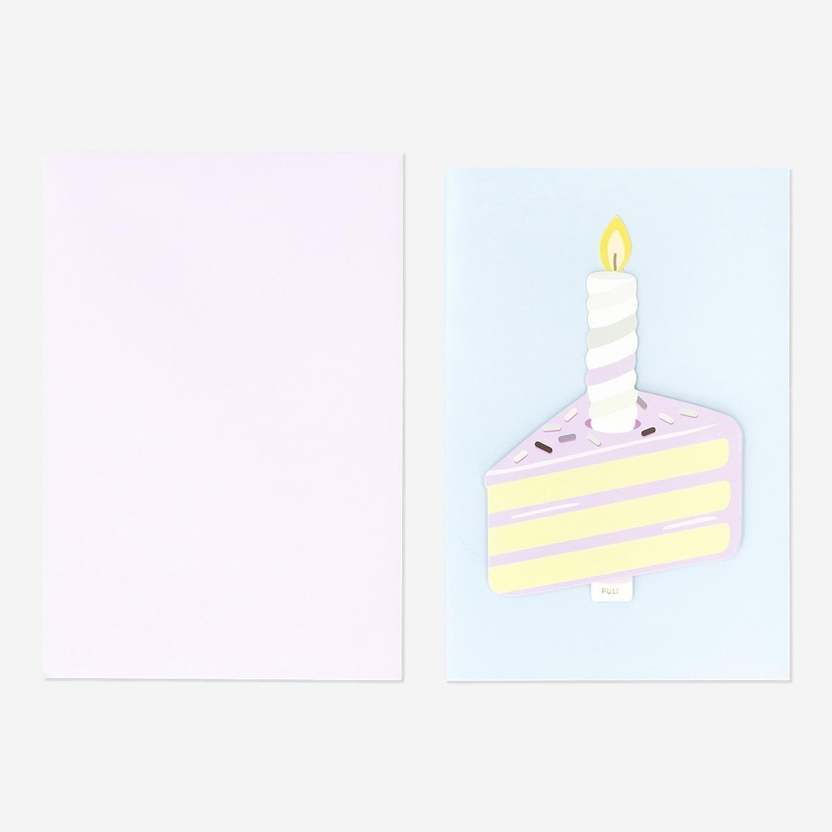 Blue birthday cake card