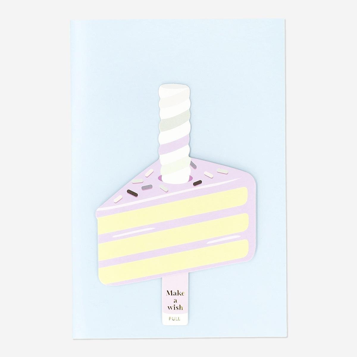 Blue birthday cake card