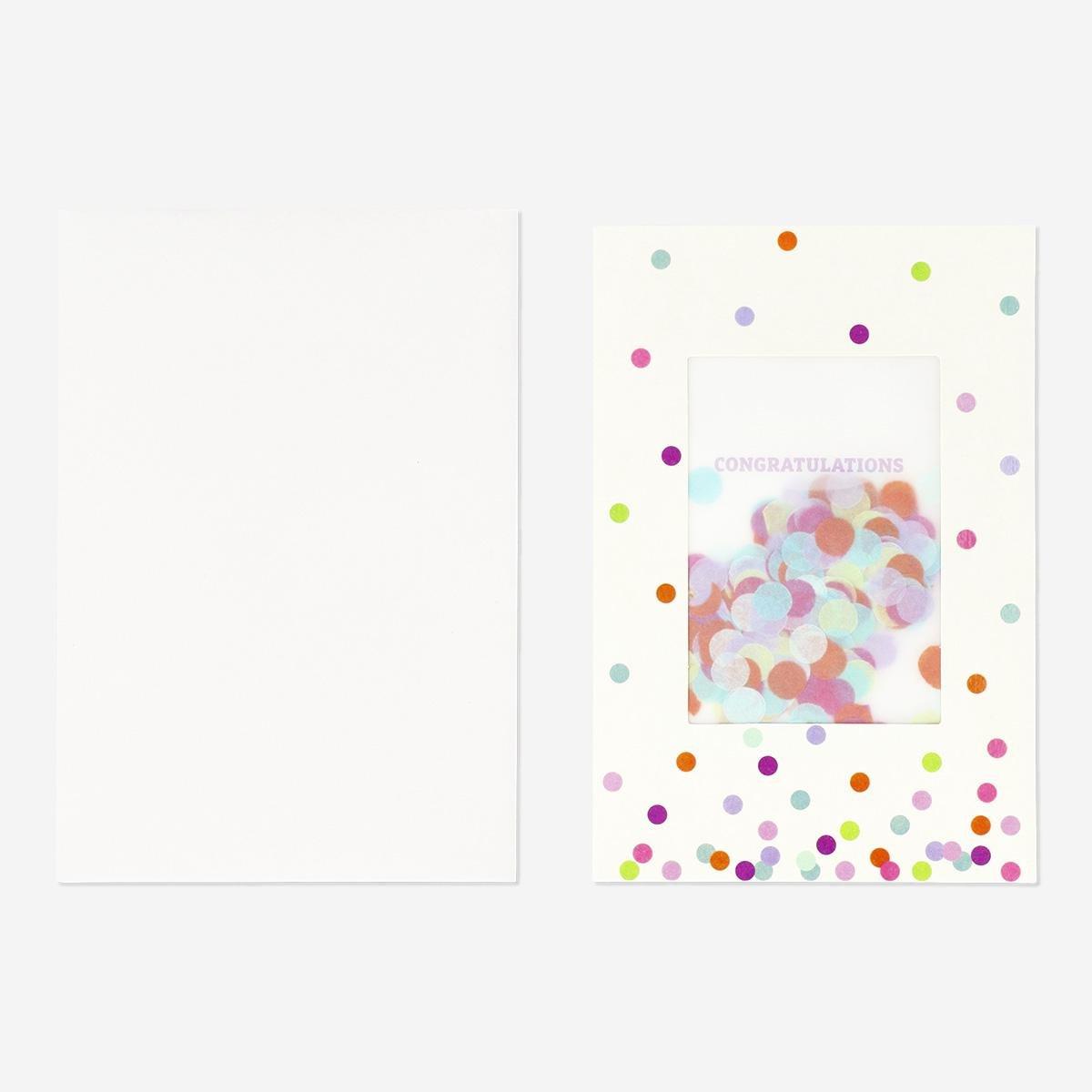Multicolour confetti card