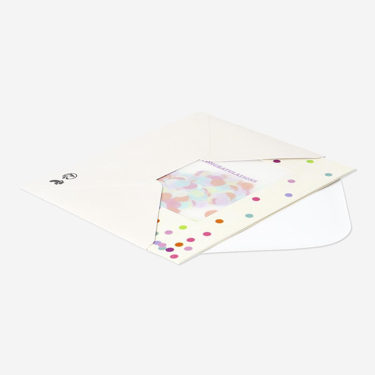 Multicolour confetti card