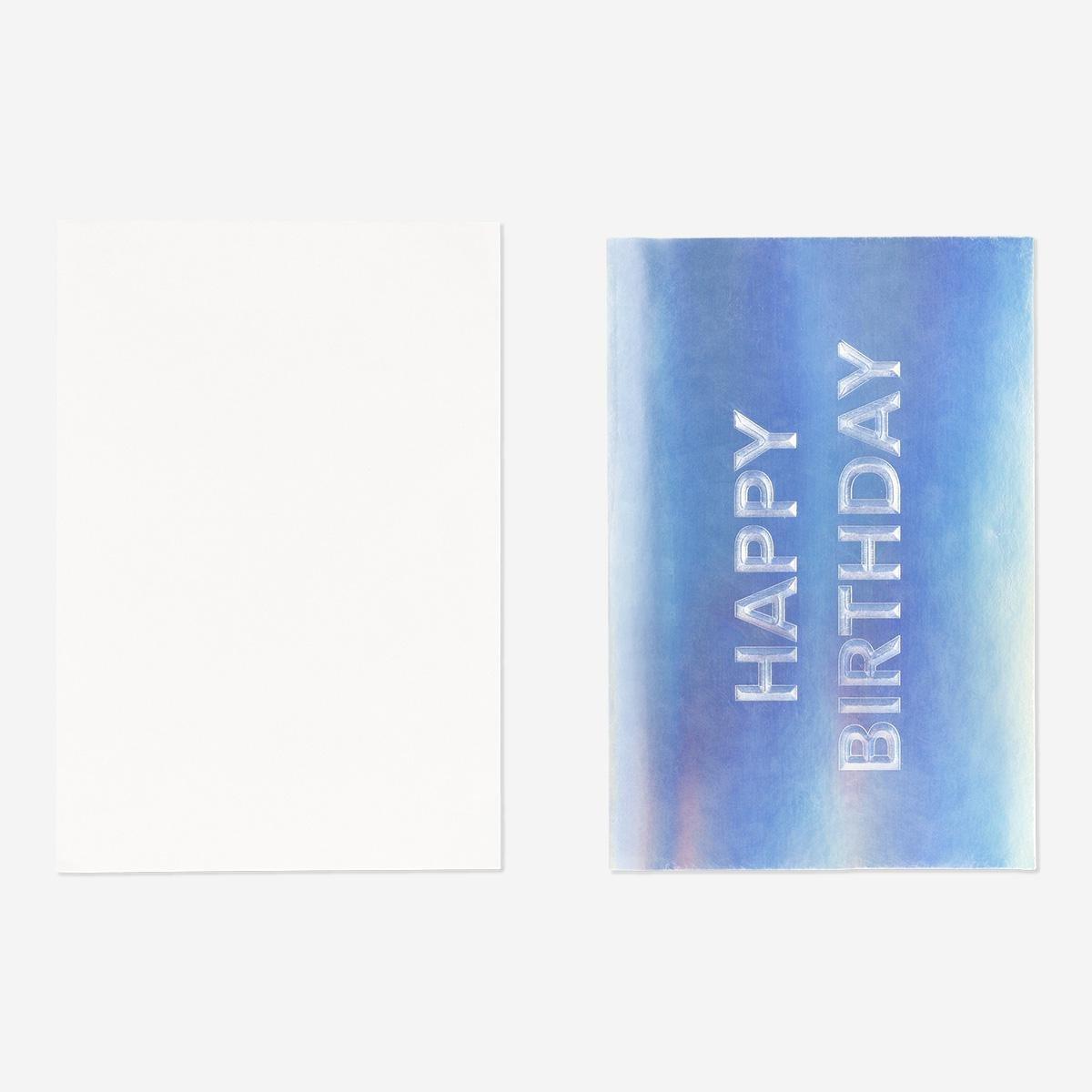 Silver birthday card