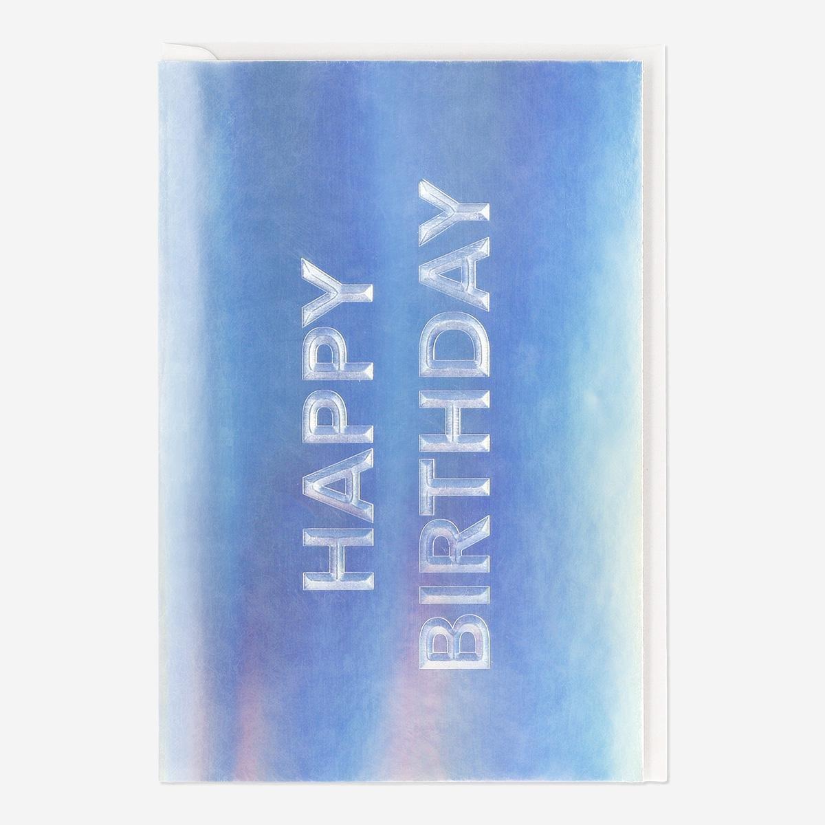 Silver birthday card