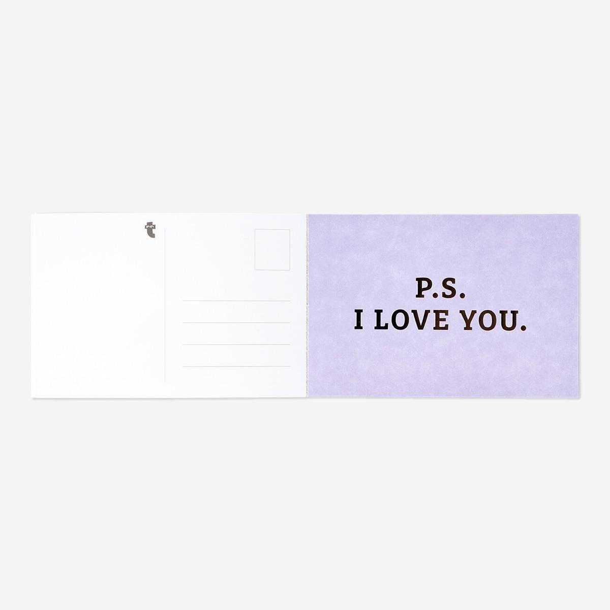 Pink postcard book