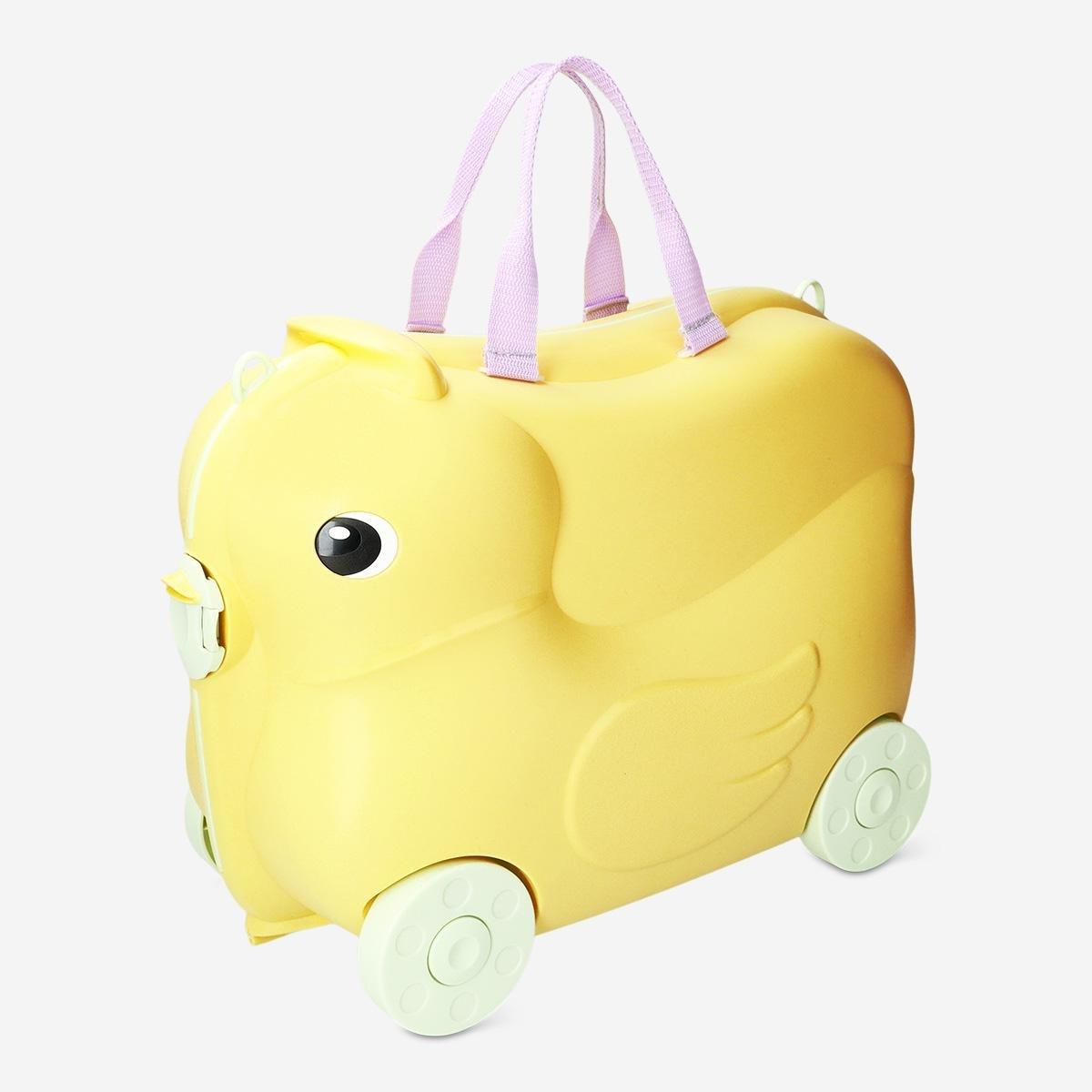 Yellow children luggage