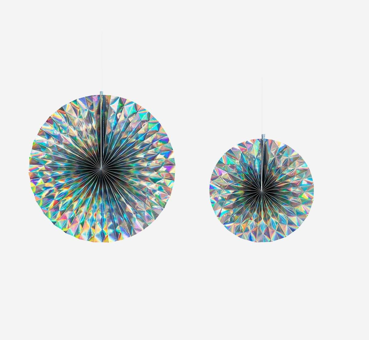 Multicolour paper decorations. 2 pcs