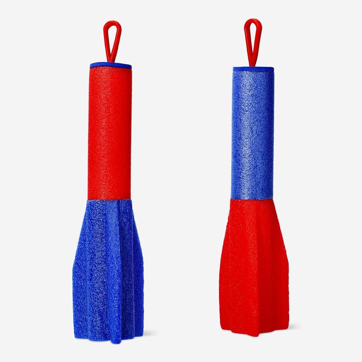 Multicolour shooting rockets. 2 pcs