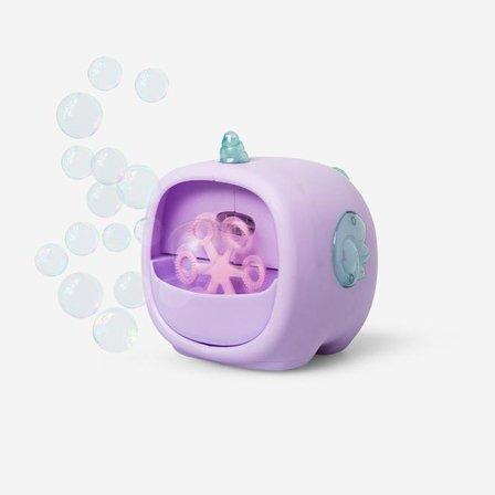 Pink soap bubble machine