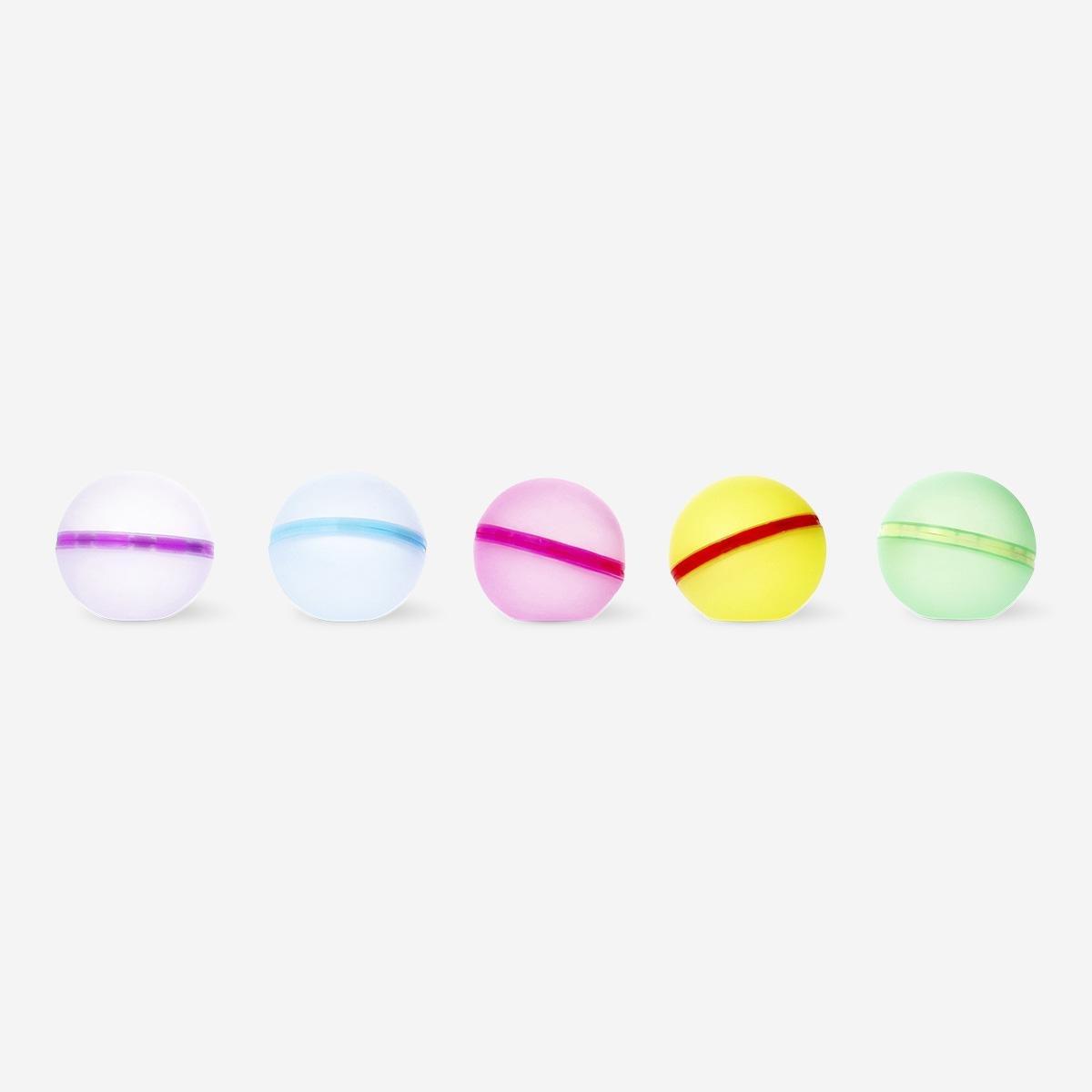 Multicolour reusable water balloons. 5 pcs