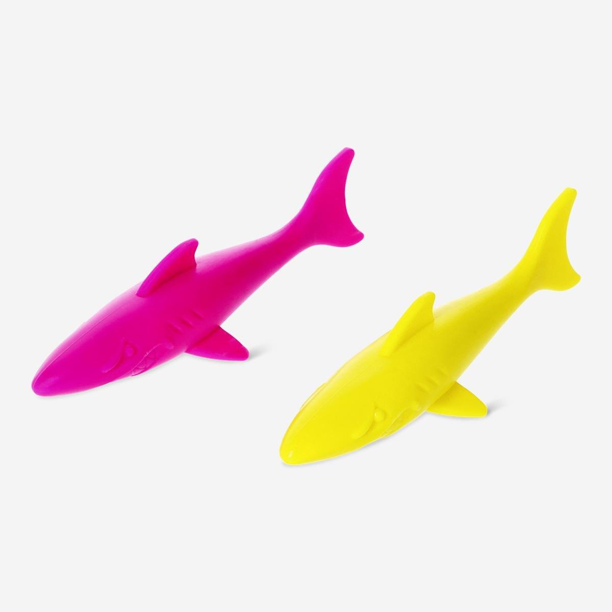 Multicolour diving sharks. 2 pcs