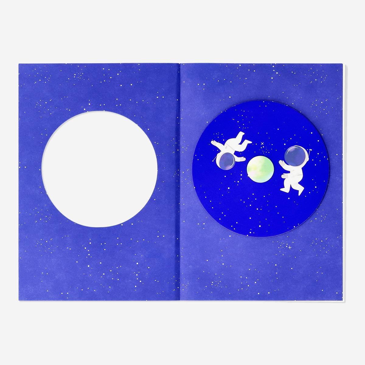 Blue space notebook