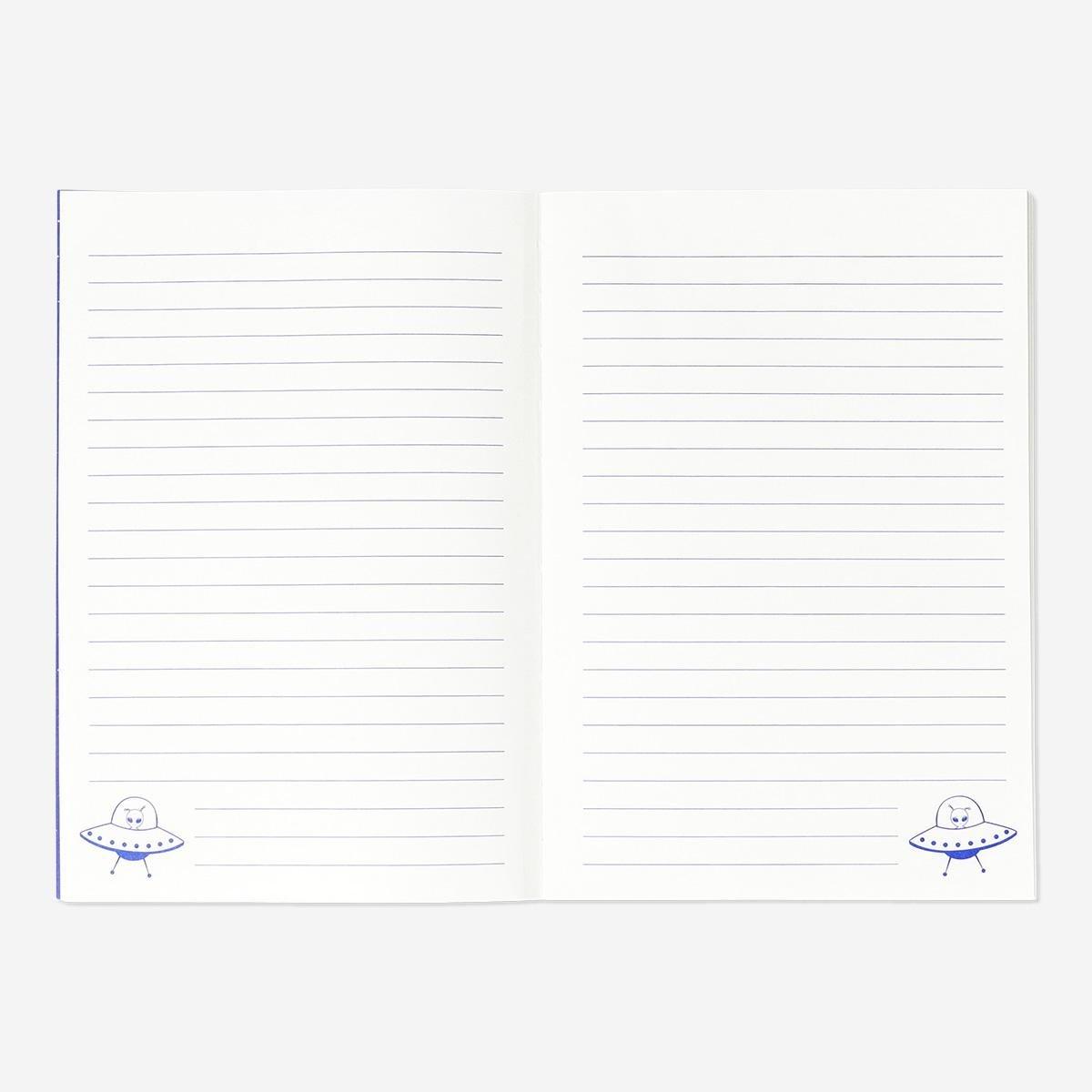 Blue space notebook