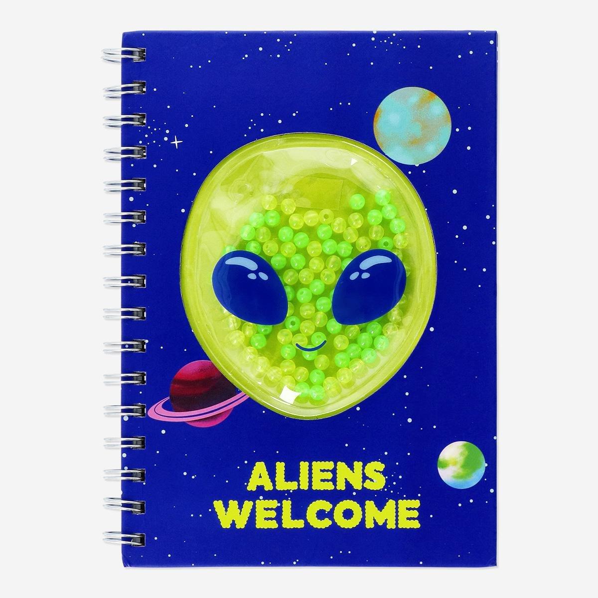 Multicolour glow in the dark notebook