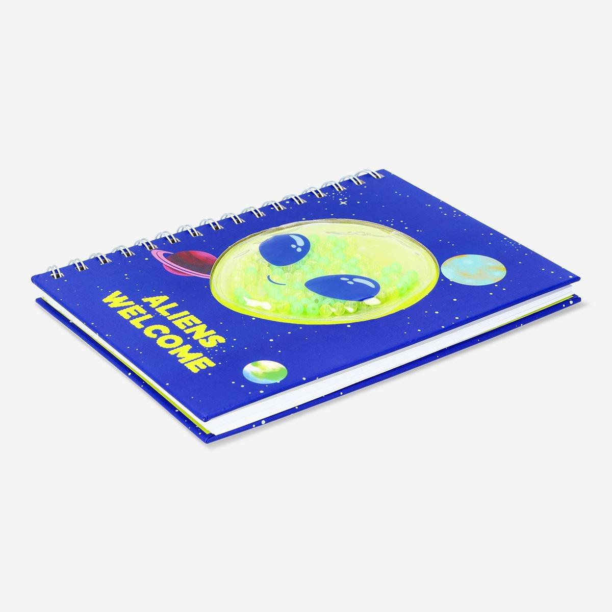 Multicolour glow in the dark notebook