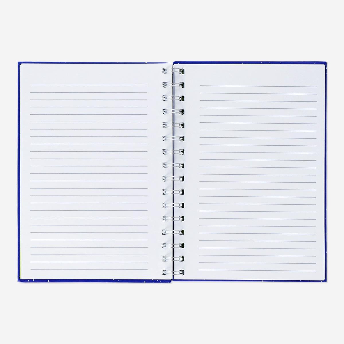 Multicolour glow in the dark notebook