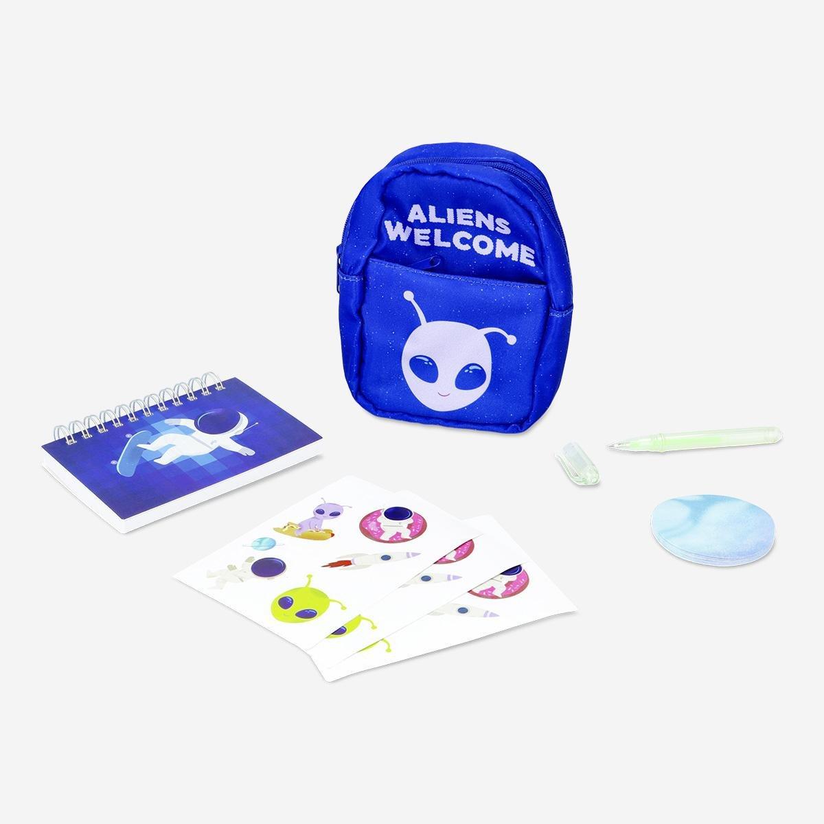Blue stationery kit space backpack