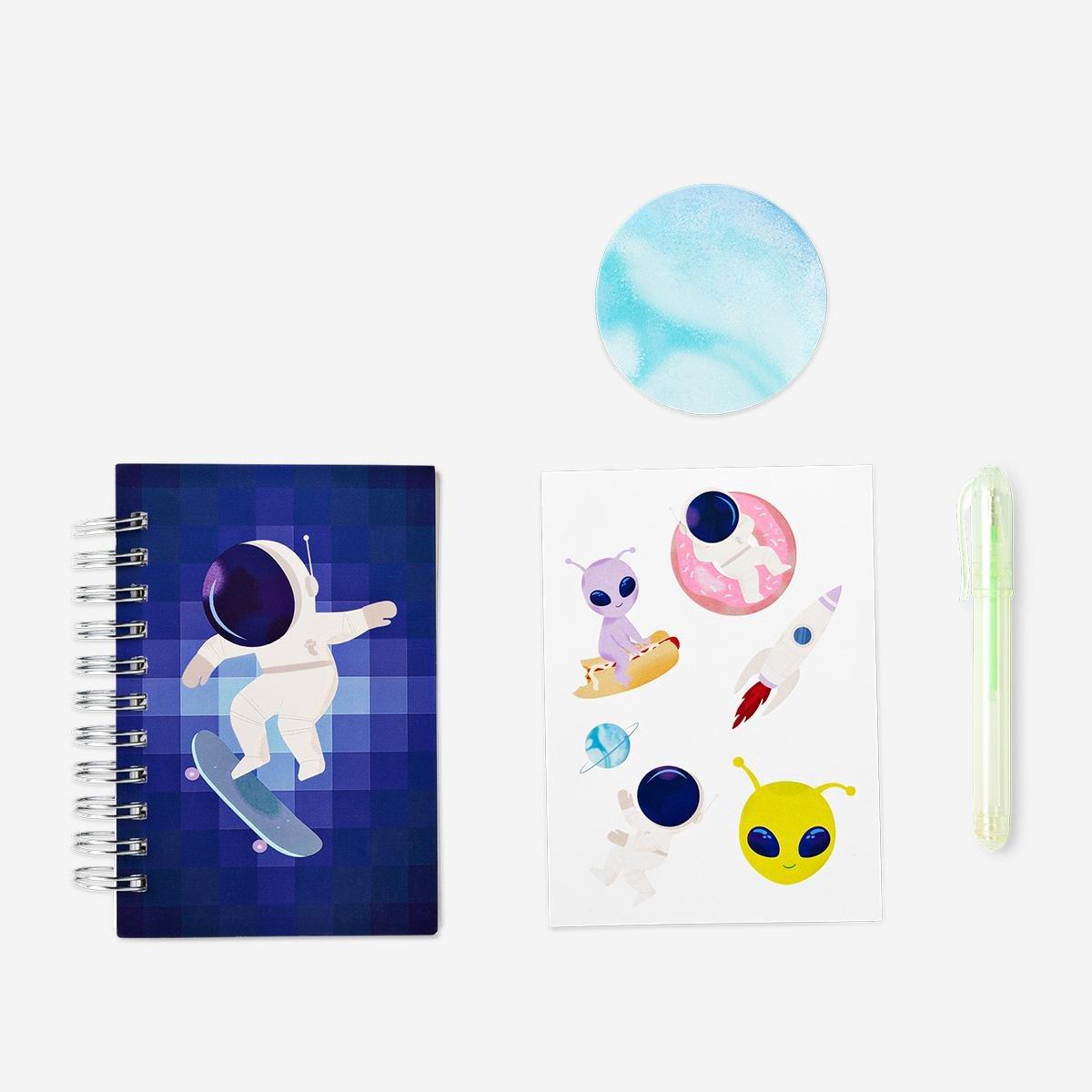 Blue stationery kit space backpack