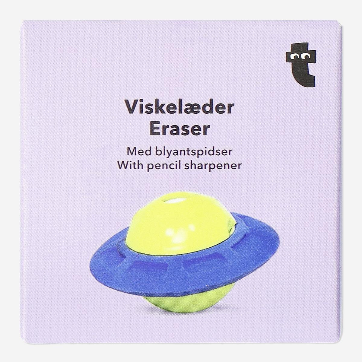Multicolour planet eraser and sharpener