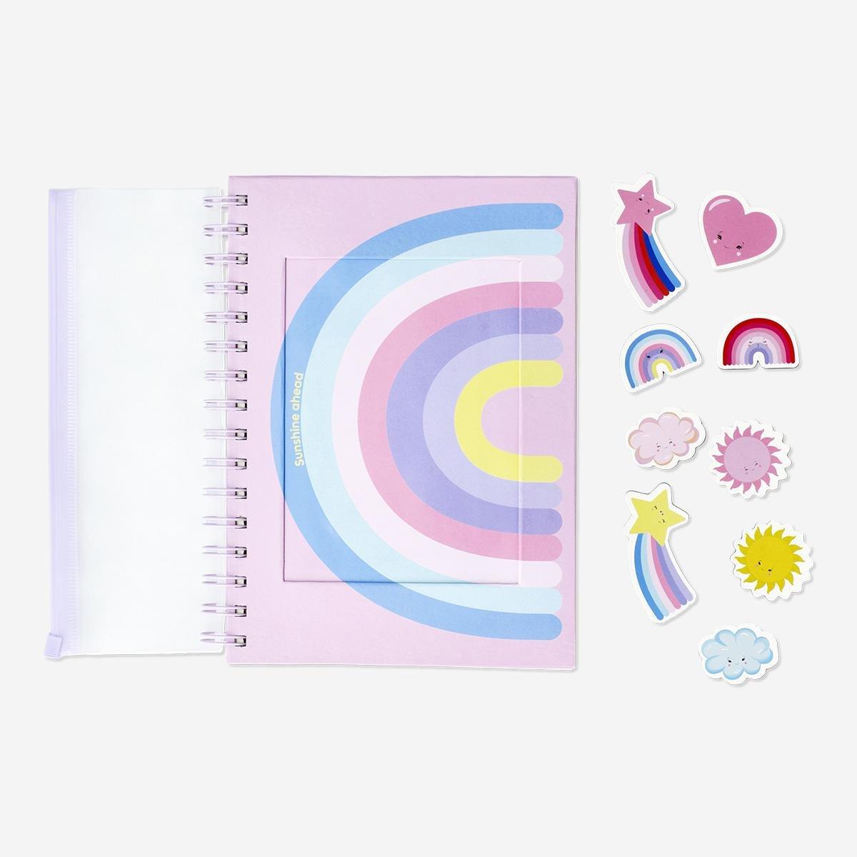 Multicolour notebook. with magnets