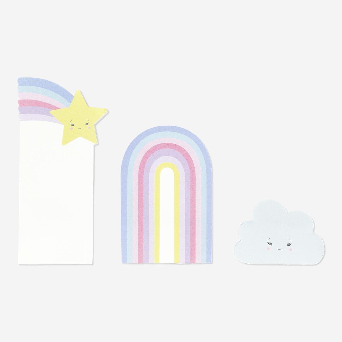 Multicolour sticky memos