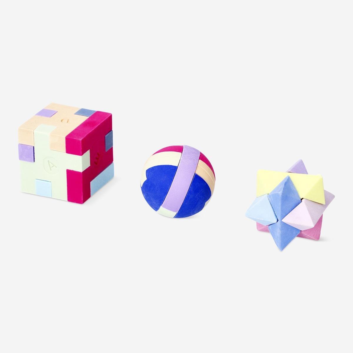 Multicolour building blocks design erasers
