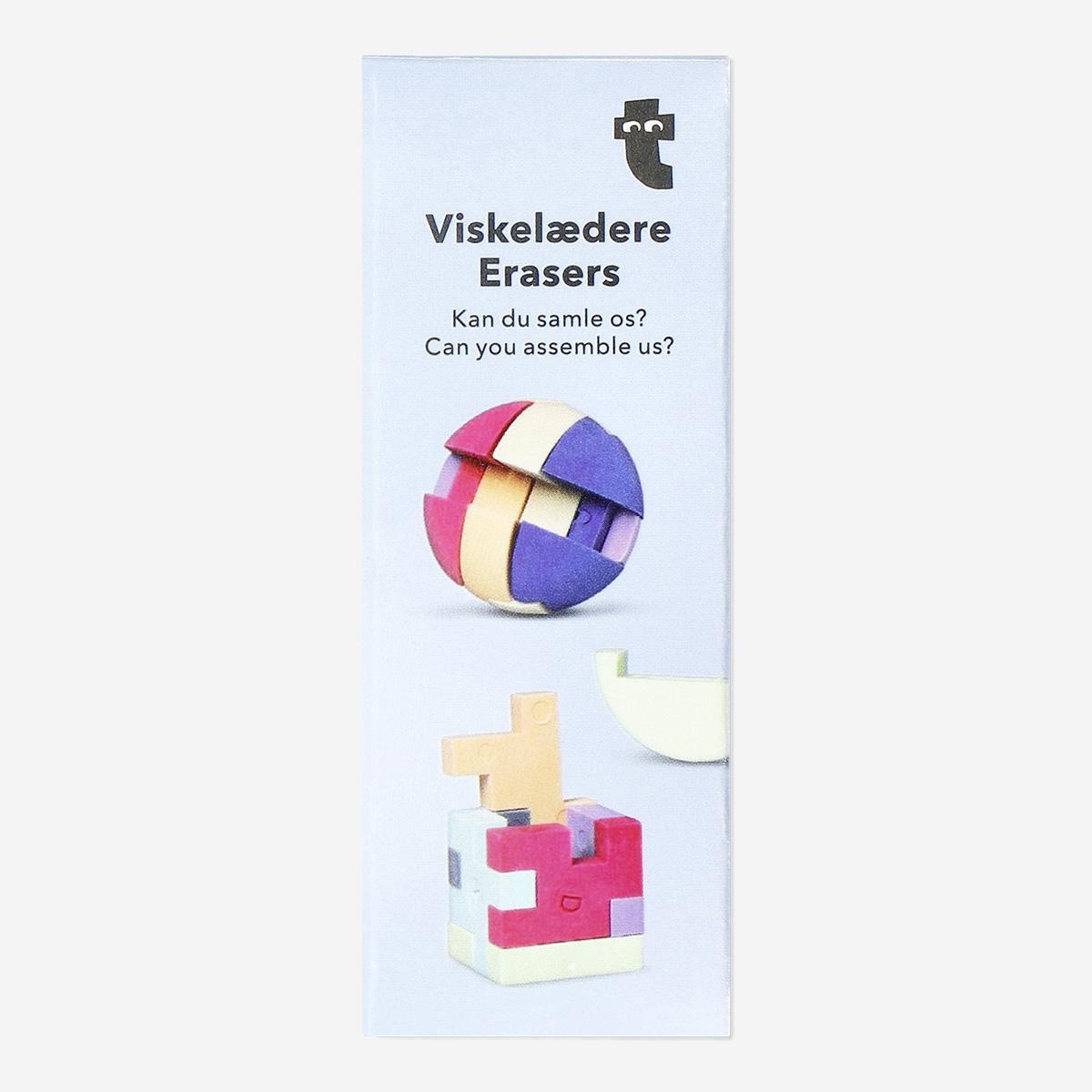 Multicolour building blocks design erasers
