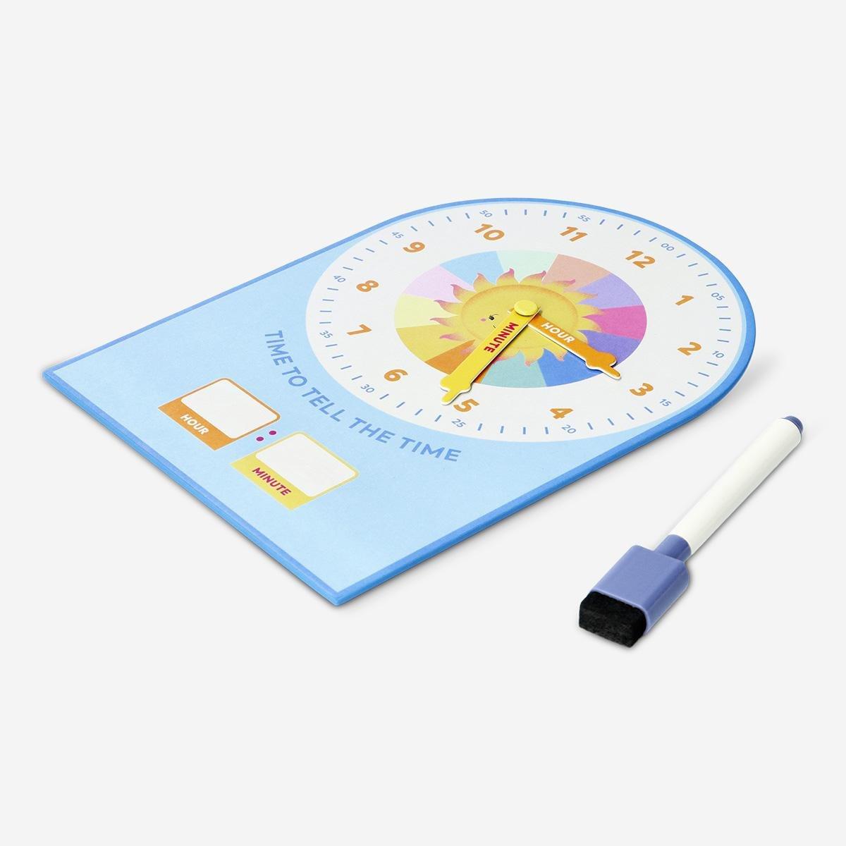 Multicolour time-teaching clock