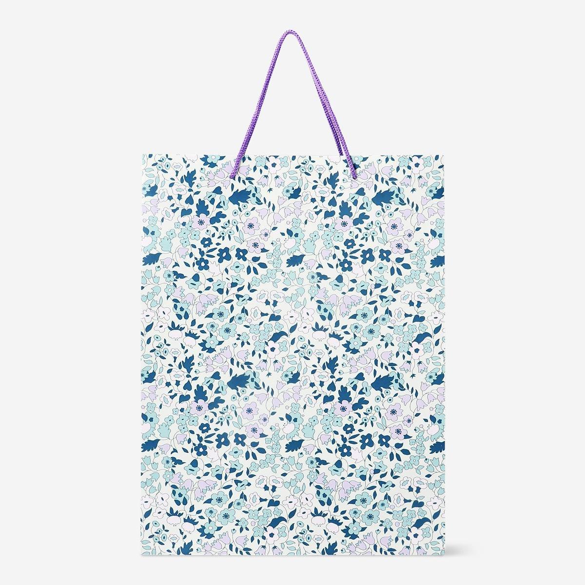 Blue floral print bag