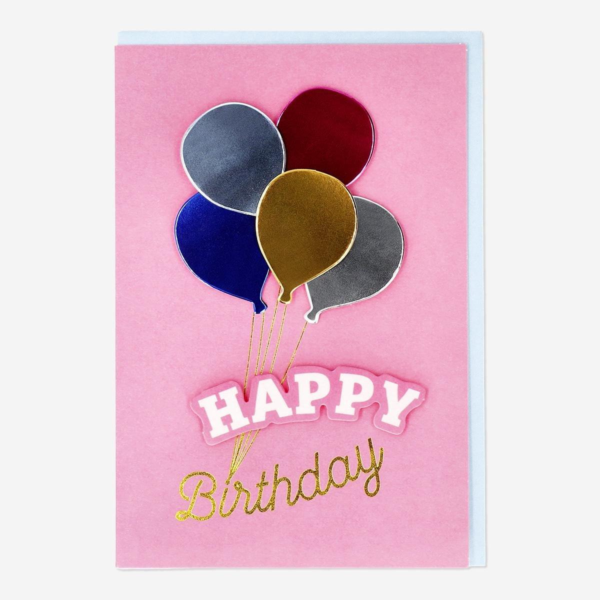 Multicolour birthday card