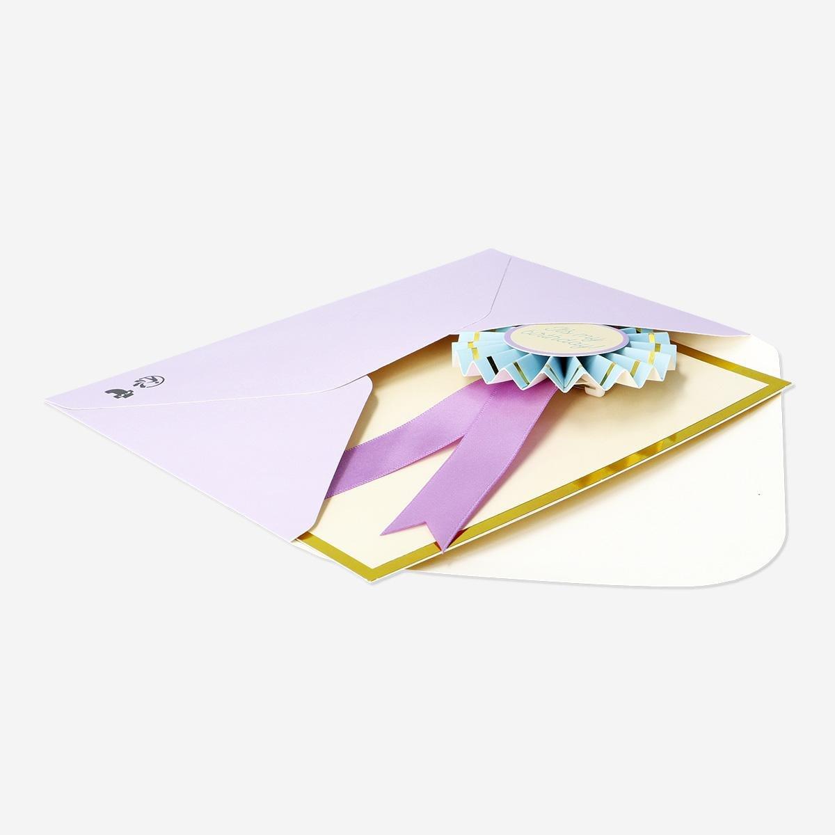 Multicolour card and birthday badge