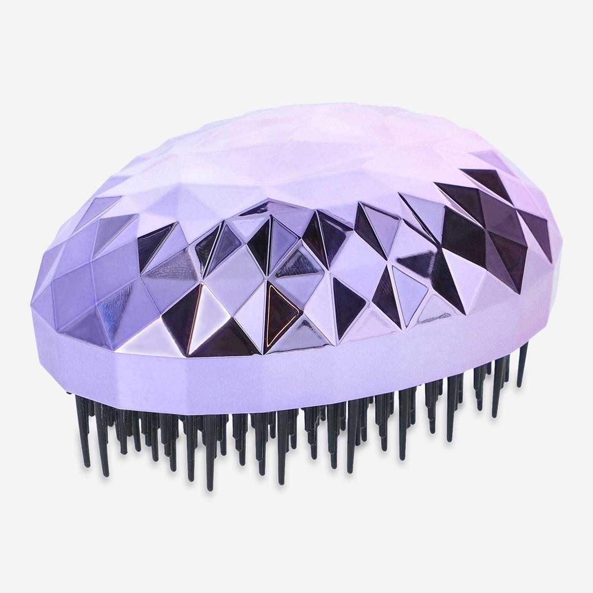 Pink Diamond-Shaped Detangler Hairbrush