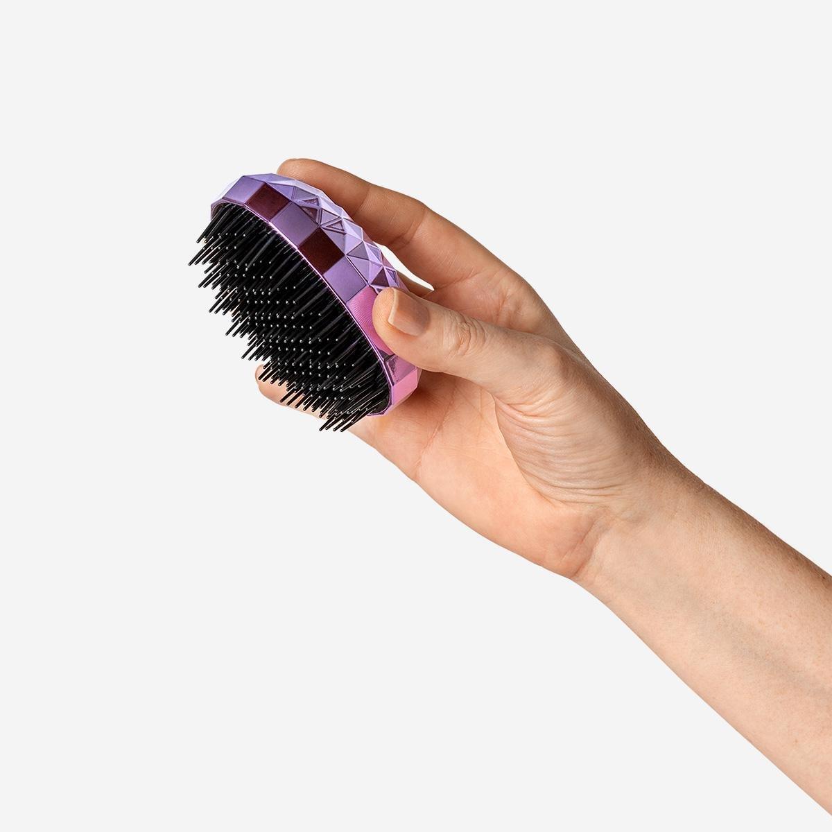 Pink Diamond-Shaped Detangler Hairbrush