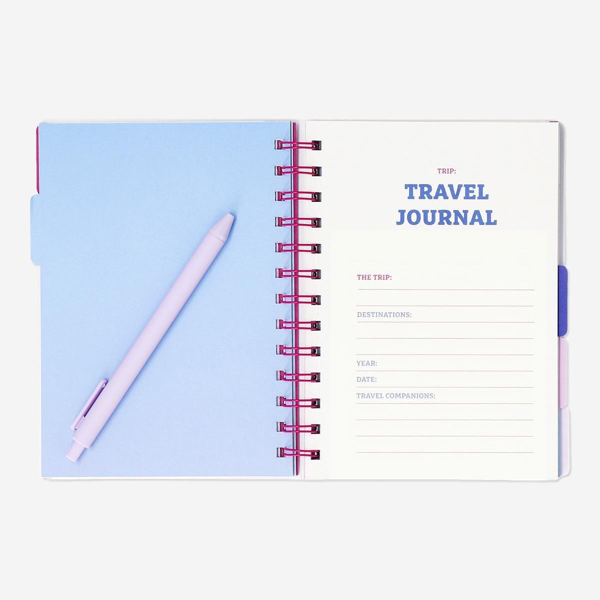 Purple travel journal