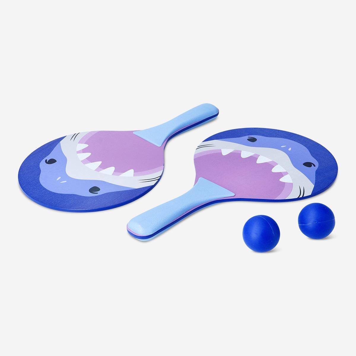 Blue Beach Tennis Set