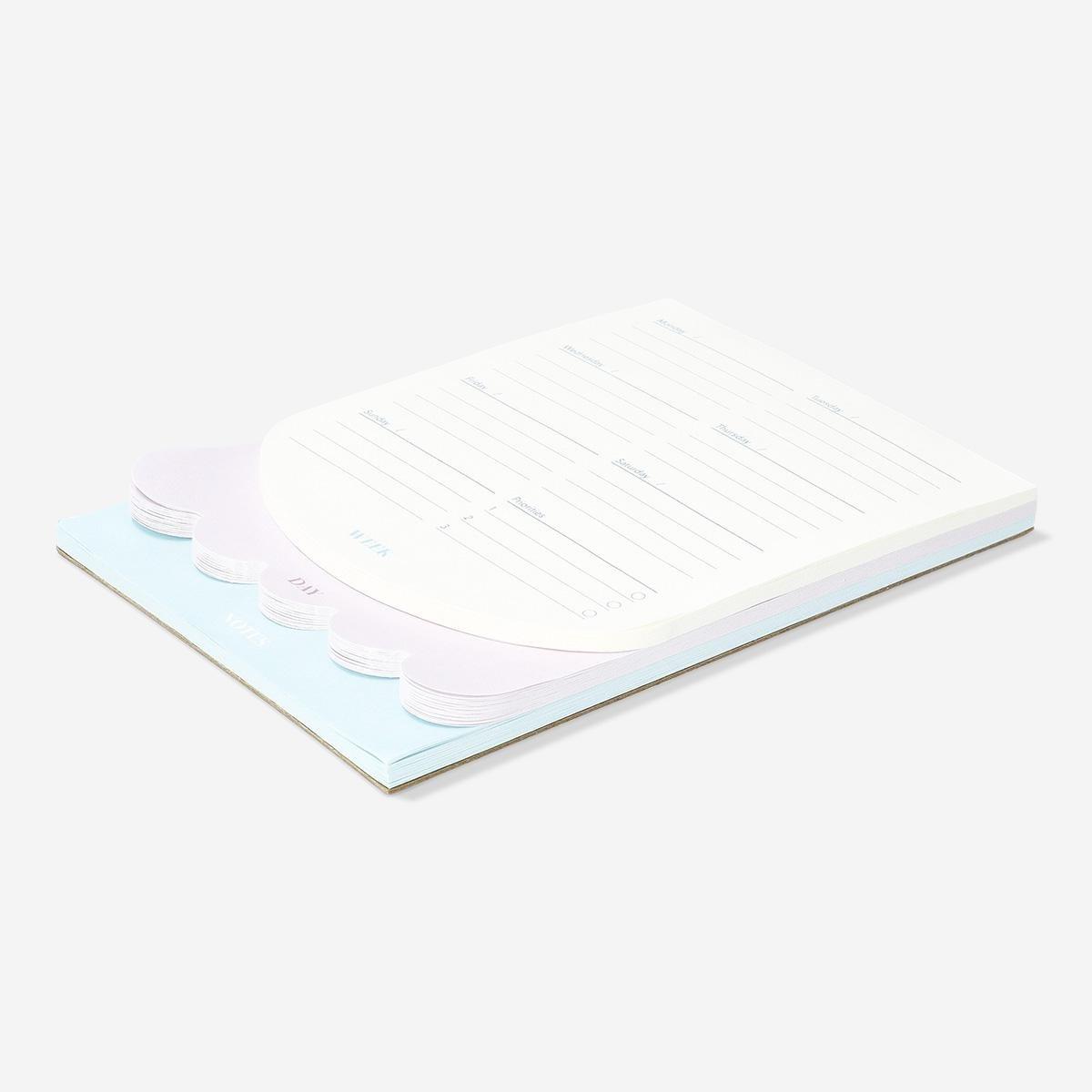 Multicolour planner pad. 3 in 2