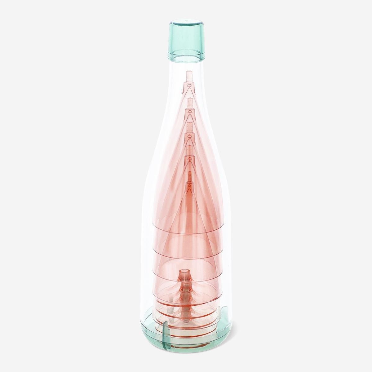 Multicolour Champagne flutes
