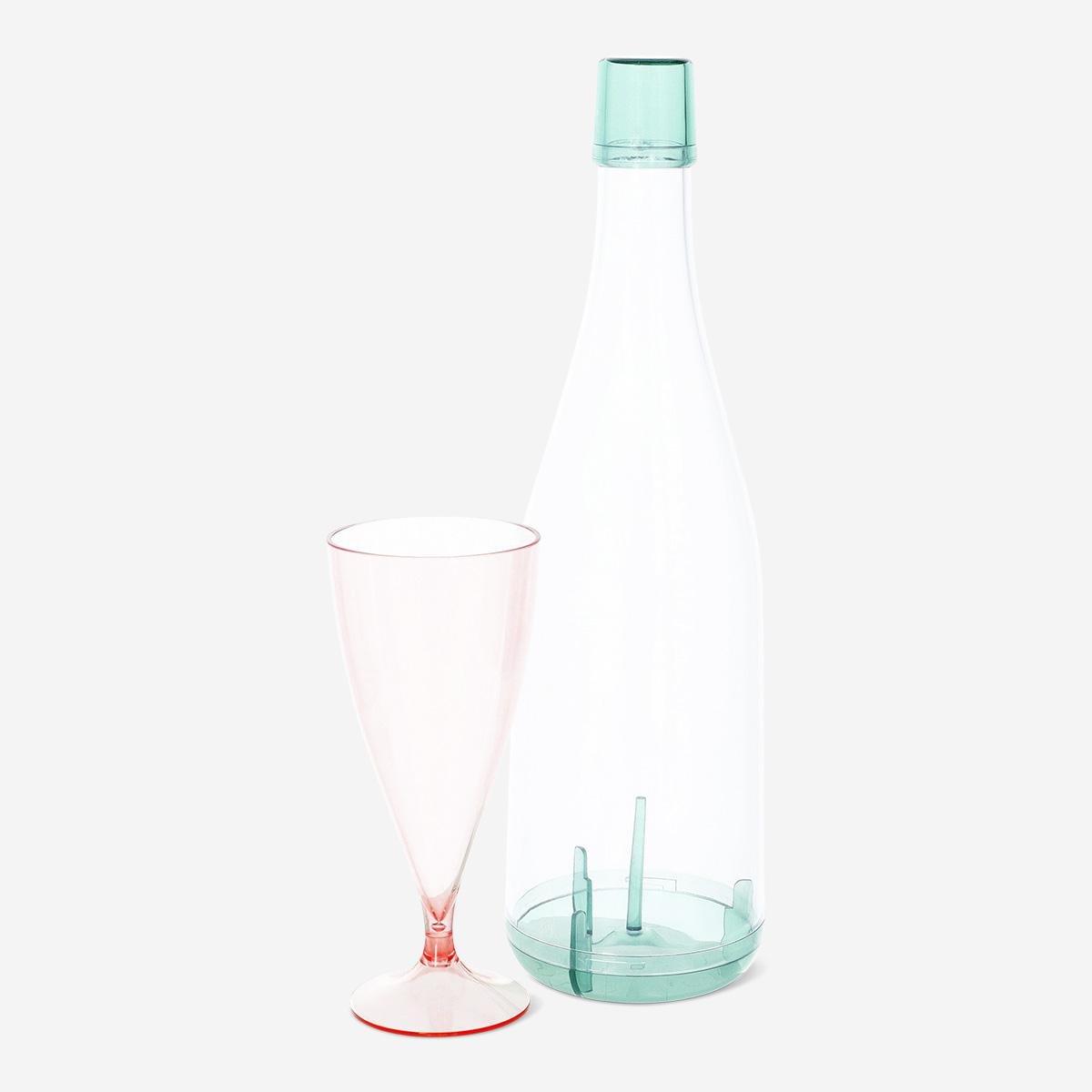 Multicolour Champagne flutes