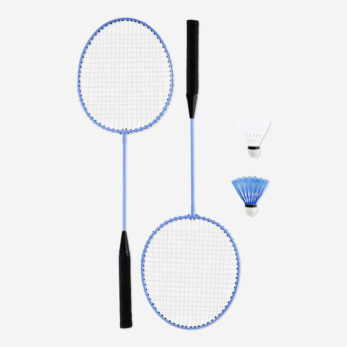 Blue badminton set